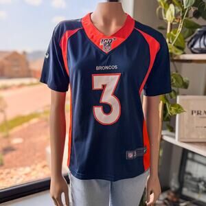 Limited 100th NFL Nike Season On Field Jersey Denver Broncos-#3 Russel Wilson-S